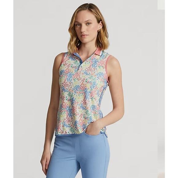 RLX Women’s Tailored Fit Sleeveless Polo Floral Print Small EUC - Picture 1 of 10